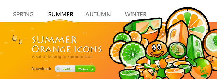 Summer Orange Icons